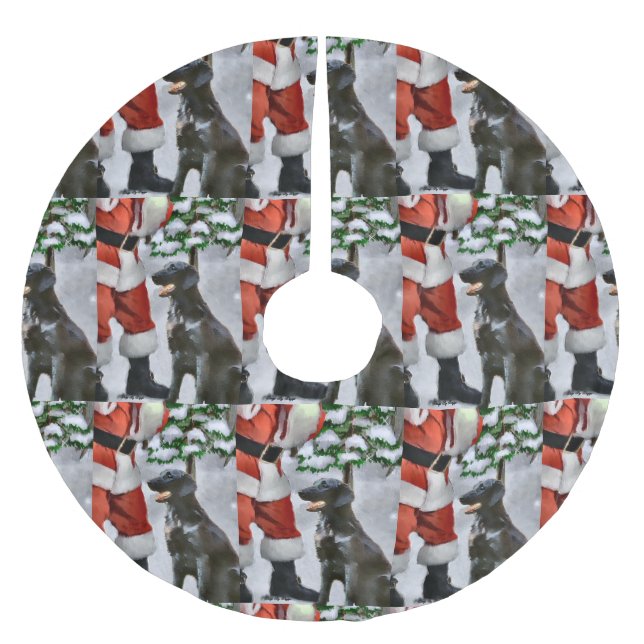 Platt, Jackat återskapandejul Julgransmatta Borstad Polyester (Framsidan)