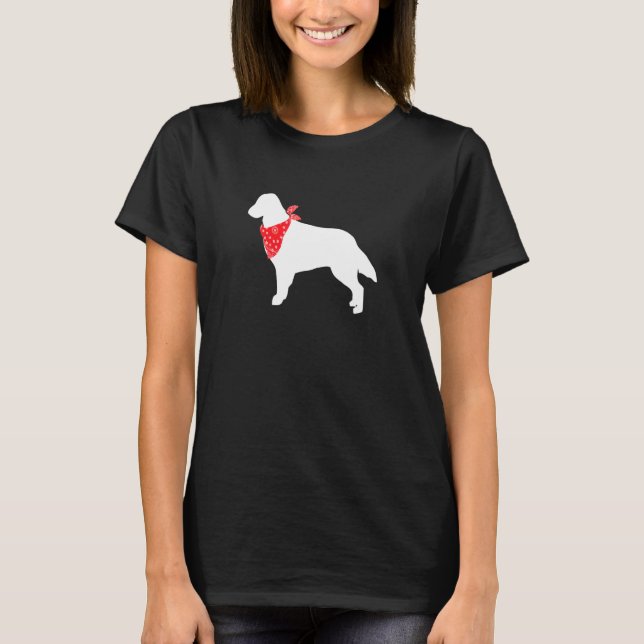 Platt, Jackat Hund för återsändande med Red Bandan T Shirt (Framsida)