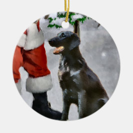 Platt, Jackat julklapp för återställande - prydnad Julgransprydnad Keramik