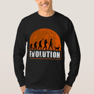 Platt Jackat kvarhållning 2 Hund Human Evolution T Shirt