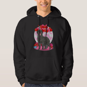 Platt, Jackat Retriever Heart Alla hjärtans dag Hu Hoodie