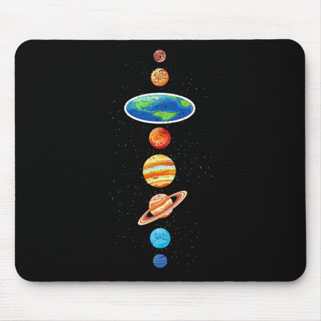 Platt jordkonspiration - Solsystemplaneter - FLA Musmatta (Framsidan)