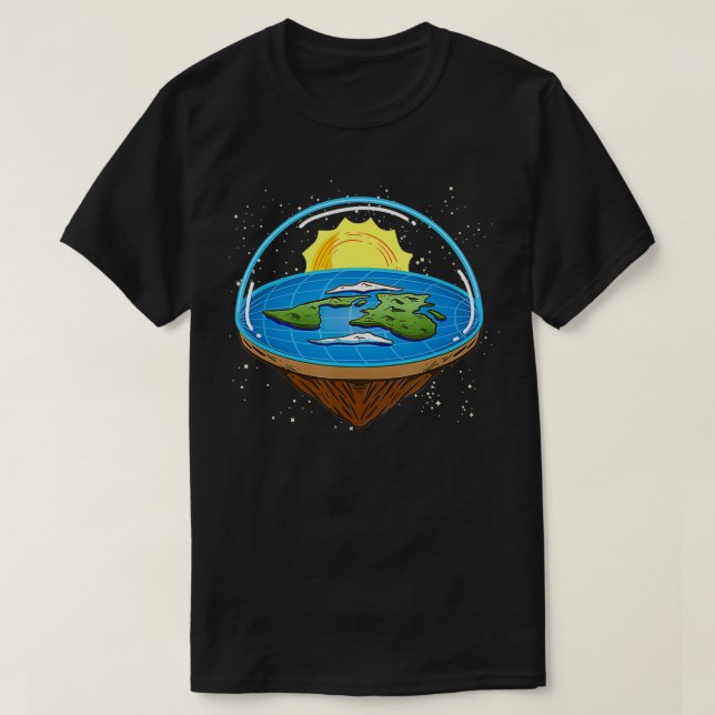 Platt jordkonspiration Teorisamhället T Shirt (Design framsida)