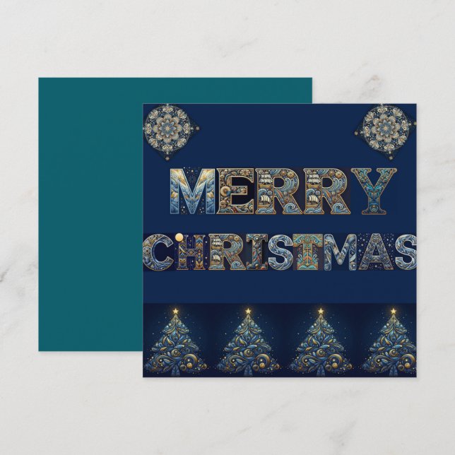 Platt julkort (Fram/baksida)