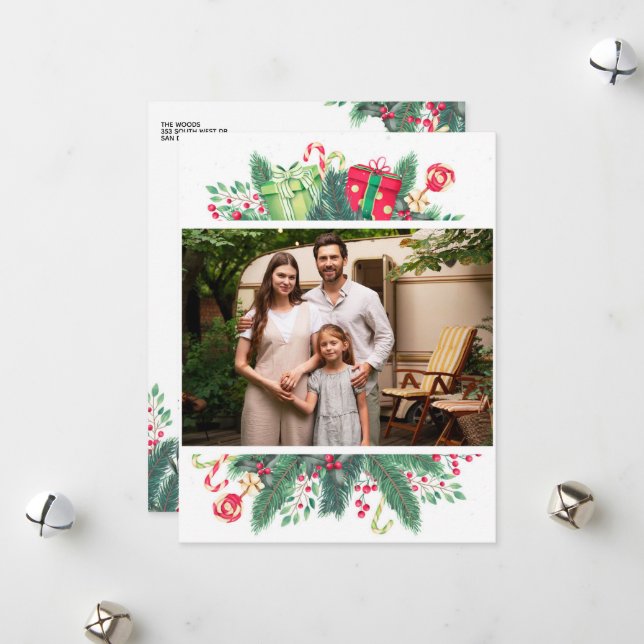 Platt julkort, Storlek: 4,25" x 5,5", Papper: Matt Julkort (Fram/Back In Situ)