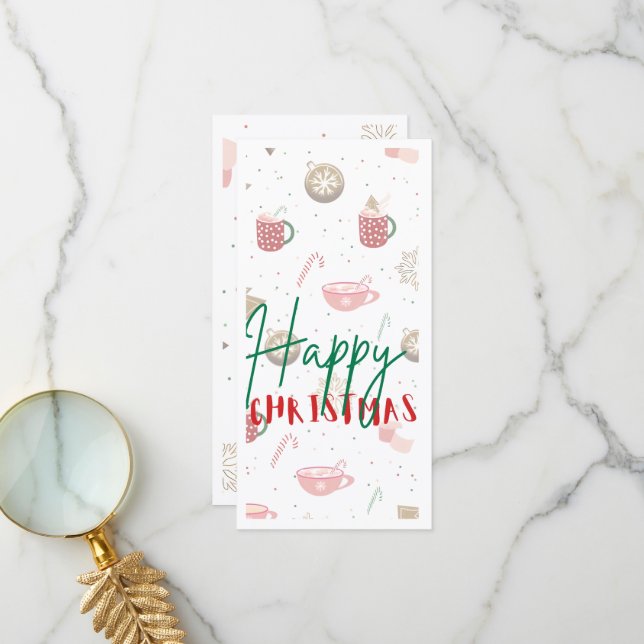 Platt julkort tack kort (Fram/Back In Situ)