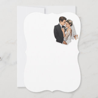 Platt kort bröllop. Brud. Brudgum. Älskare