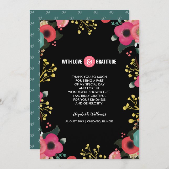 Platt kort för Anpassningsbar av möhippans Tack (Fram/baksida)