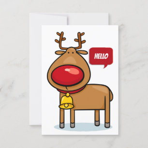 Platt kort för Cute God jul-renare