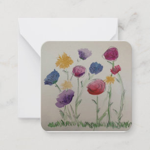 Platt kort för vildens blomsterfärg