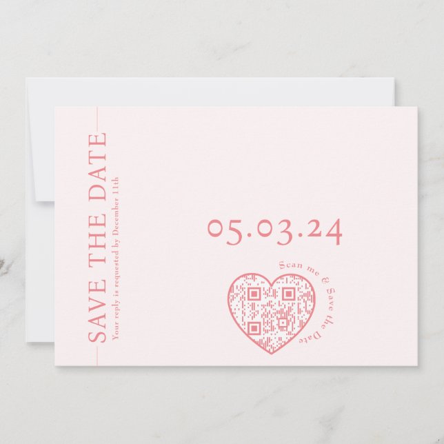 Platt kort med varm form QR-kod (Framsida)