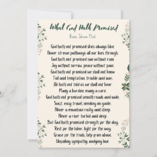 Platt kort vad Gud lovade