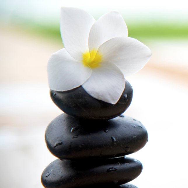 Platt kort, Zen Stones, Balance, Meditation, vit Tack Kort (Skapare uppladdad)