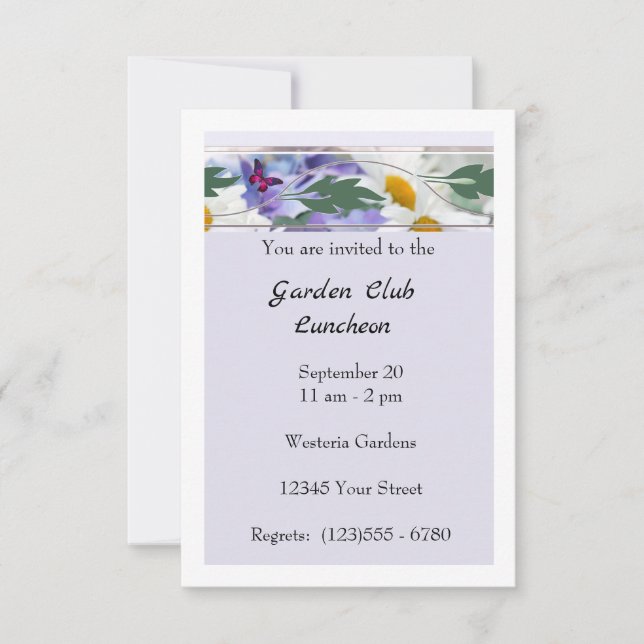 Platt lanseringskort för Luncheon Meddelande (Framsida)