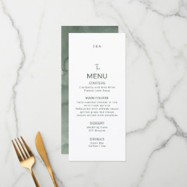 Platt meny bröllop Minimalistisk modern.