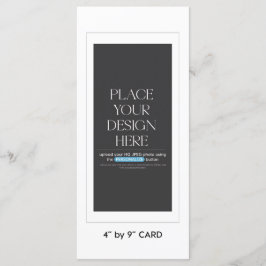 Platt menykort för anpassningsbar - 4 x 9 tum meny