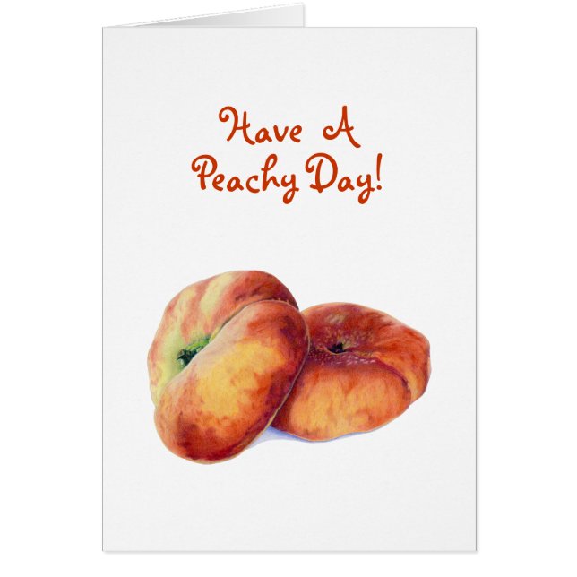 Platt nektarinkort hälsningskort (Framsidan)