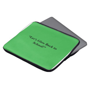Platt neongrön bakgrund – Skoltextur Laptop Fodral