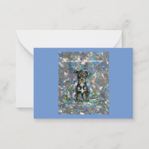 Platt Notecard med meddelande om djurskydd