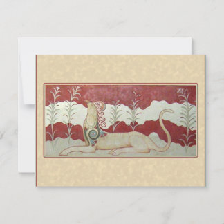 Platt notkorthäfte med antikt minoisk griffon anteckningskort