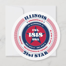 Platt platskort för Illinois-tillståndscirkulär