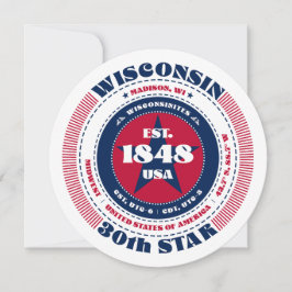 Platt platskort för Wisconsin State-cirkulär