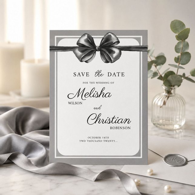 Platt Save The Date-kort för ett bröllop. Spara Datumet (Skapare uppladdad)