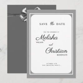 Platt Save The Date-kort för ett bröllop. Spara Datumet