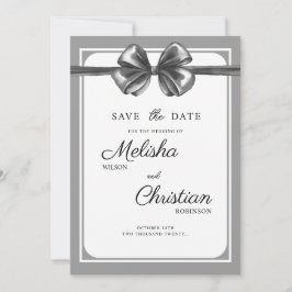 Platt Save The Date-kort för ett bröllop. Spara Datumet