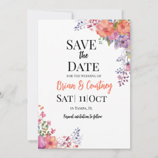Platt Save The Date-kort Spara Datumet