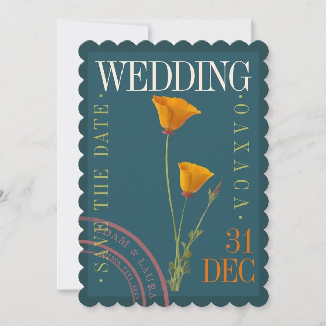 Platt Save The Date-kort Spara Datumet (Framsida)