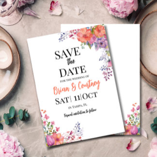 Platt Save The Date-kort Spara Datumet