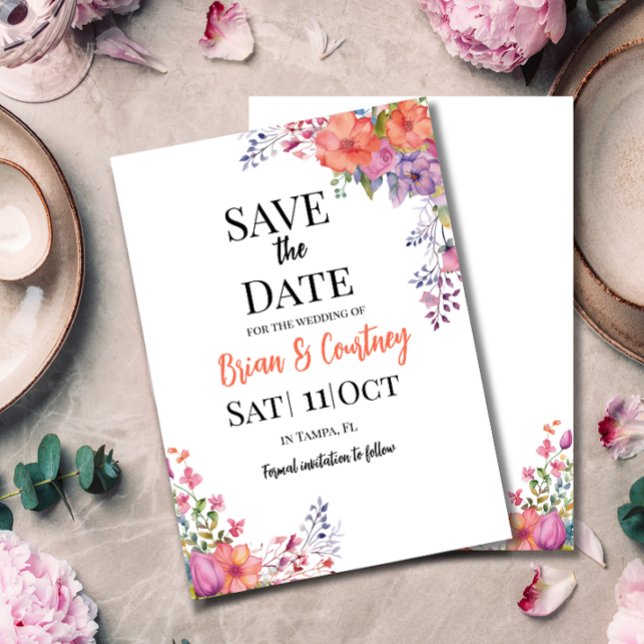 Platt Save The Date-kort Spara Datumet (Skapare uppladdad)