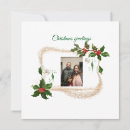 Platt semesterkort julkort