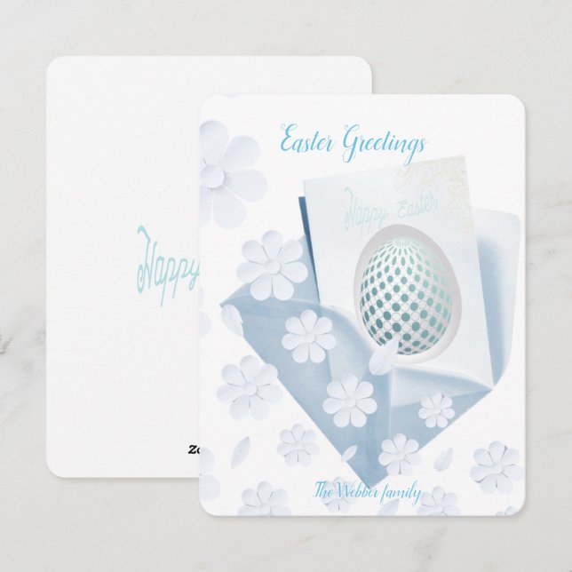 Platt semesterkort  julkort (Fram/baksida)