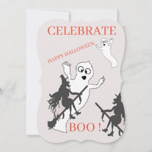 Platt spara datumkort: HALLOWEEEN PARTY Datumet