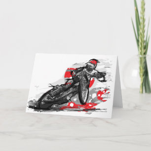 Platt spårets motorcykelracterare kort