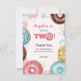 Platt Tack 2:a födelsedagskort. Kort