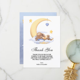 Platt Tack Baby Shower Card med bunny.