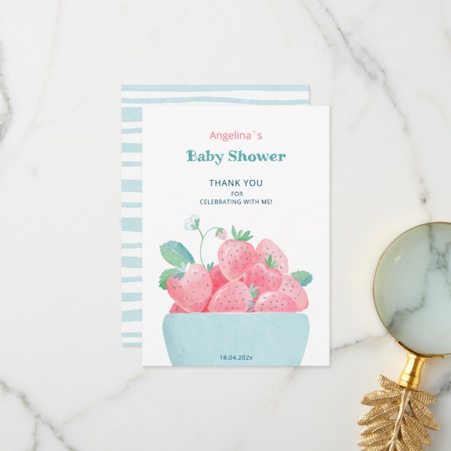 Platt Tack Babyskåpa Jordgubbar (Fram/Back In Situ)