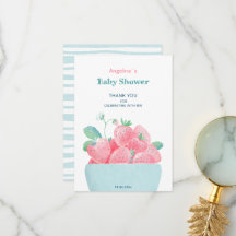 Platt Tack Babyskåpa Jordgubbar