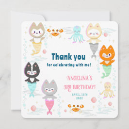 Platt tackkort för 3-årsdag. tack kort