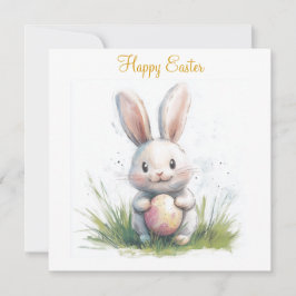 Platt tackkort för glad påsk tack kort