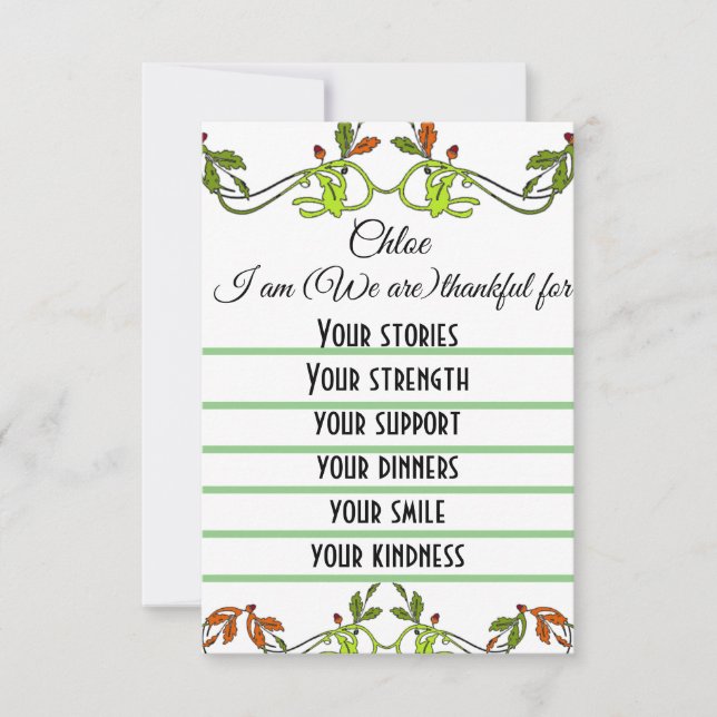 Platt tackkort tack kort (Framsida)