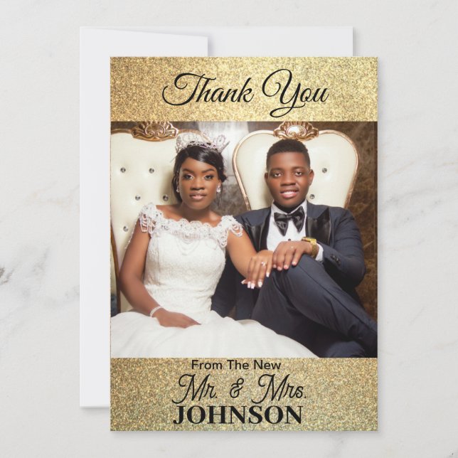 Platt Tacksamhets Fotokort Tack Kort (Framsida)