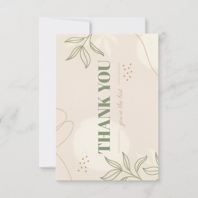 Platt Tacksamhetskort Tack Kort (Framsida)