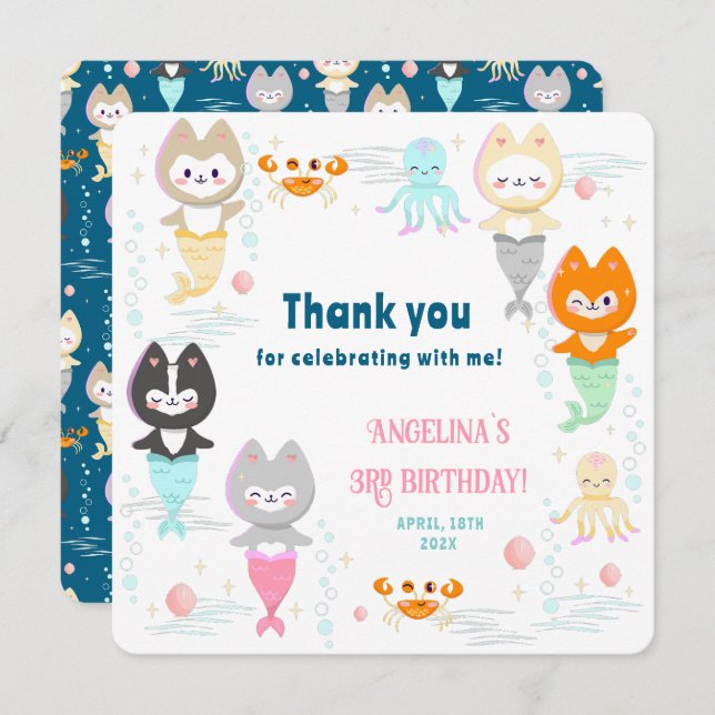 Platt Tacksedel för 3-årsdag. Tack Kort (Fram/baksida)