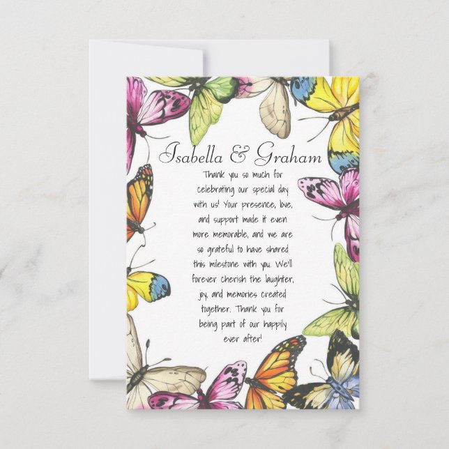 Platt Tacksedel Tack Kort (Framsida)