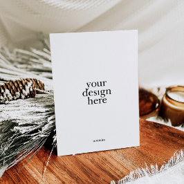 Platt tryck av högtidsfirande-kort julkort