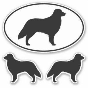 Platt uppsättning med Jackat Hund för återtagning  Klistermärken